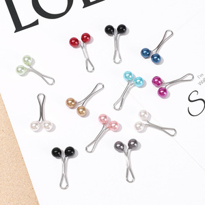 12 pièces/ensemble Hijab accessoires <span class=keywords><strong>bijoux</strong></span> en forme de U écharpe Clip en gros personnalisé fixation broche broches musulman perle Hijab <span class=keywords><strong>épingle</strong></span>s de sûreté - Product Image 4