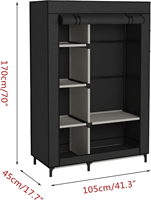Armoire en tissu moderne, portable et légère, organisateur pratique pour le rangement des vêtements, armoire pliable de type autoportant