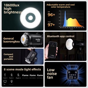 Godox SL60W de Segunda Generación, Luz LED de Relleno <span class=keywords><strong>para</strong></span> Transmisión en Vivo, Luz Constante, Control por Aplicación, Iluminación de Fondo <span class=keywords><strong>para</strong></span> Video y Fotografía - Product Image 3