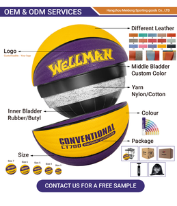 Ballons de basket personnalisés de couleur réglementaire, taille 7, haut de gamme, en PU, avec logo, coloris <span class=keywords><strong>Kobe</strong></span>, marque WELLMAN, durables, écologiques, vente en gros - Product Image 3