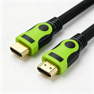 Câble HDMI 1.4v 4K Qiulink, cordon tressé vert, 10,2 Gbps, haute vitesse, pour PS4, Xbox, projecteur, home cinéma, 5 pieds - Product Image 2