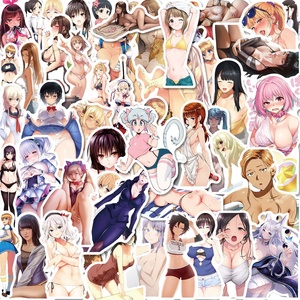 WOWEI 50 pezzi <span class=keywords><strong>adesivi</strong></span> per Graffiti di personalità bella ragazza fai da te doppio dollaro <span class=keywords><strong>adesivi</strong></span> Anime Sexy <span class=keywords><strong>divertenti</strong></span> in vinile <span class=keywords><strong>adesivi</strong></span> per Laptop - Product Image 2