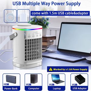 Ventilador de Aire Acondicionado Portátil Mini 2023, Ventilador de Escritorio Pequeño con Oscilación Automática, Acondicionador de Aire Recargable - Product Image 6