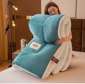 2024 caliente personalizado al por mayor Ultra-suave franela invierno cálido edredón grueso edredón juego de cama edredón - Product Image 5