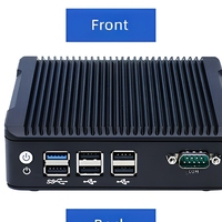 Mini PC industriel IWILL J1900, double réseau, PC industriel embarqué sans ventilateur, faible consommation, garantie 3 ans, montage VESA