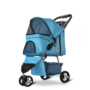 4輪カート付きの簡単な折りたたみ式犬用トロリーペットベビーカー - Product Image 4