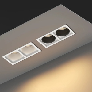 Foco LED Empotrable Cuadrado de 12W 15W, Antideslumbrante, Doble/Múltiple Cabezal - Product Image 2