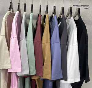 New 190G Loose Oversize Men's Cotton T-shirt Short-sleeved Blank Solid Color t Basic Models - Product Image 3