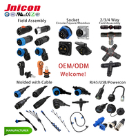 Connecteur Étanche M25 2+1+5 Broches 60A 70A Kits Fiche et Prise Coudées 90 Degrés IP67 pour Vélos et Trottinettes Électriques