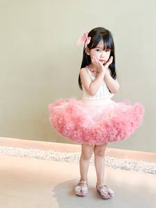 Konijnrok Tweede generatie klasse Tutu-rok Meisjes Herfst Winter Nieuwe mesh gehaakte bladerdeeg bolle zachte behandeling rok Dames - Product Image 2