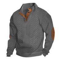 Nouveau pull décontracté à col montant et manches longues pour homme, en tricot jacquard, motif cœur, taille européenne, collection printemps/automne, pour le marché international