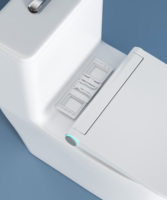 WC électrique intelligent - Sanitaires - S001 - Abattant de toilette rond à fermeture douce - Télécommande - Garantie 5 ans - Pour salle de bain