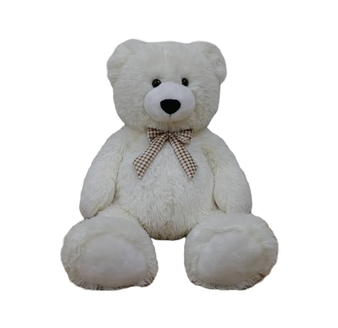 OEM/ODM children gift custom soft stuffed toy 35.5 inch big bear toys white giant teddy plush bear plush toy