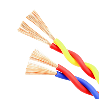 Kabel CE/CB/RoHS 3 Inti Terpilin RVS 300V Berisolasi PVC Tembaga Berlapis Timah 0.5-2.5mm Gulungan untuk Speaker Daya & Sistem Alarm
