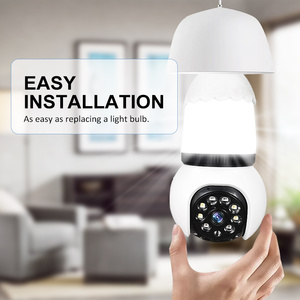 Telecamera a Lampadina Wireless a Doppia Lente per Sicurezza Domestica con Rilevamento Movimento Intelligente, Allarme, Comunicazione in Tempo Reale e Visione Notturna a Colori - Product Image 3