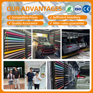 Цветная черная пленка TPU с эффектом изменения цвета, глянцевая, под черное пианино, для оклейки авто, 7.5mil, самовосстанавливающаяся, с защитой от царапин, для мокрой и сухой установки - Product Image 4