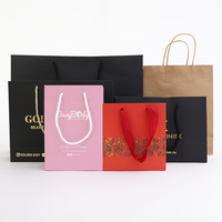 Sacs en papier kraft colorés de haute qualité, fabriqués en Chine, à bas prix, impression personnalisée avec poignées