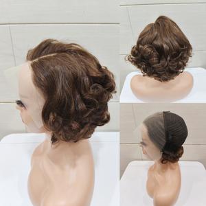 GZ新款低价100% 人发假发10A 13*4正面宽松波鲍勃Perruques Naturel Cheveux Humain假发人发 - Product Image 5