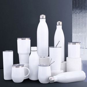 Wholesale Custom logo Blank Heat Sublimation Water Cup Printed Logo Sport Drink Bottle Stainless Steel Insulated Water Bottles - Product Image 2