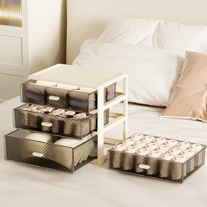 Clothing Organizer <b>Drawer</b> <b>Storage</b> <b>Box</b> Rectangular Stackable Underwear Socks Bra Holder Bedroom Home Use - Product Image 1