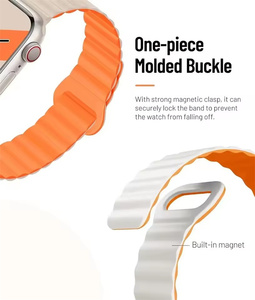 Bracelet de montre intelligente réglable bicolore en silicone sport avec boucle magnétique pour <span class=keywords><strong>Apple</strong></span> IWatch - Product Image 6