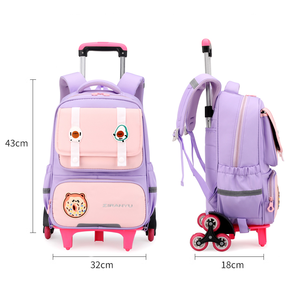 Sacs d'école à roulettes pour enfants, mignons et de grande capacité, cartables pour élèves du primaire, sacs à dos à roulettes détachables pour filles et garçons - Product Image 3