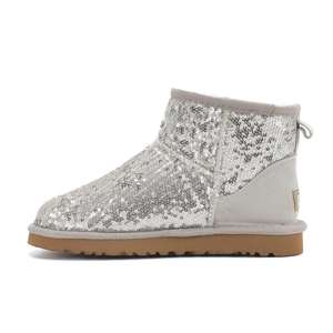 Nouvelles <span class=keywords><strong>bottes</strong></span> de neige scintillantes pour femmes, tendance automne-hiver 2025, à enfiler, avec doublure en peluche chaude, design tendance Ug, bout rond - Product Image 3