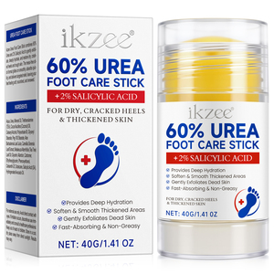 Ikzee 40g <span class=keywords><strong>Crema</strong></span> Humectante Natural para Pies con 60% <span class=keywords><strong>Urea</strong></span> y 2% Ácido Salicílico, Barra Nutritiva para Talones Agrietados, Cuidado de la Piel de los Pies - Product Image 1