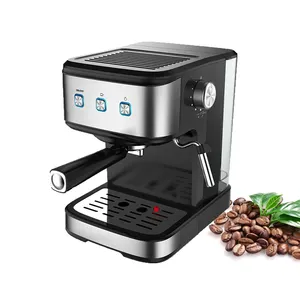 Coffee Makers 15 Bar Pressure Pump Boiler System Coffee <strong>Machine</strong> 2 Cups Stainless Steel Filter <strong>Espresso</strong> Maker