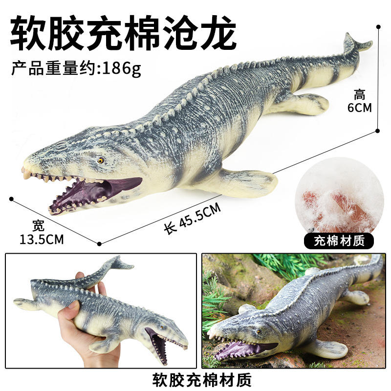 SS grand coton en caoutchouc souple mosasaure