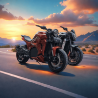 Moto électrique pour adultes 72V Sportbike 8000/10000W Choppers Moto tout-terrain électrique puissante à grande vitesse