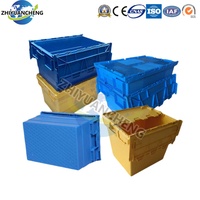 Récipient pliable recyclable Conteneur en plastique pliable de style maille de caisse de ferme de crabe de coquille souple pour l'agriculture
