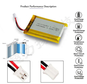 <span class=keywords><strong>Batterie</strong></span> lithium-ion OEM 3,7 V 903659 2400 mAh en emballage souple avec connecteur de câble pour bateaux, appareils mobiles, électronique grand public - Product Image 3