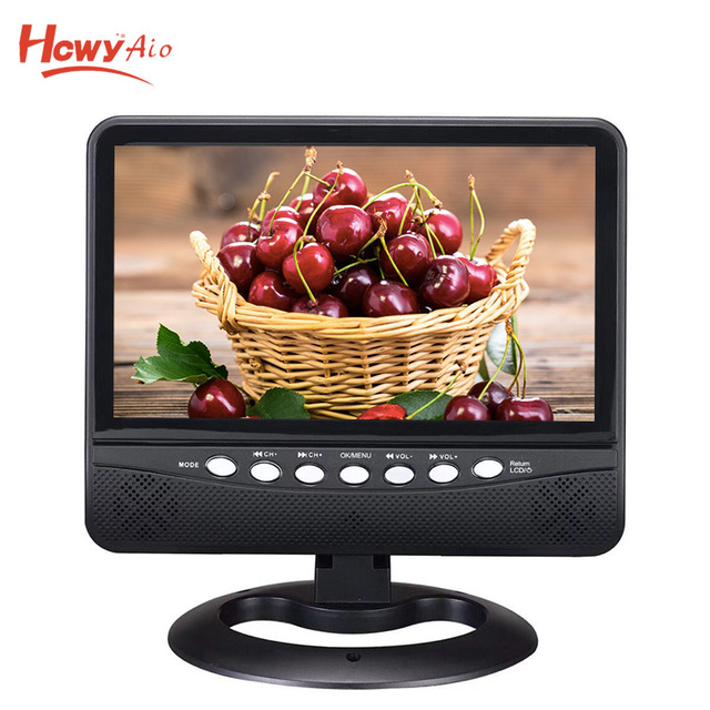CE,RoHs,FCC 7" Rechargeable Portable TV /7'' ATSC Digital DVB-T2 ISDB-T TV /Small Mini Television 7" LCD Car Monitor