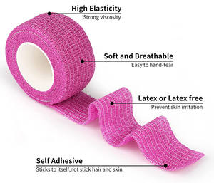 Bande de protection articulaire auto-adhésive colorée OEM, bandage élastique pour le sport, chaussette de football, bandage cohésif non tissé pour le poignet - Product Image 3