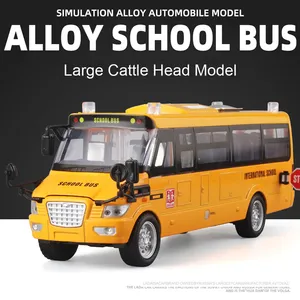 Modello pressofuso 1:32 scuolabus in lega di grandi dimensioni 5 con Design aperto funzione di rimbalzo <span class=keywords><strong>giocattolo</strong></span> per bambini - Product Image 2