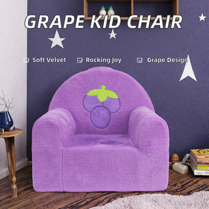 Gift Cute Modern Little Grape <b>Toddler</b> Armchair Children's Furniture Super Soft Velvet Eco-Friendly- Kids Sofa <b>Chair</b> - Product Image 2