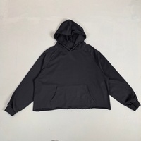 Hoodie coupe ample et courte en molleton bouclette 300 g/m² de haute qualité, fabriqué en Chine, pour marque