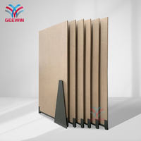 Présentoir de sol métallique coulissant pour dalles de marbre, carreaux de céramique et pierres, avec plateau en quartz émaillé