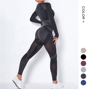 Conjuntos de <span class=keywords><strong>Ropa</strong></span> Deportiva <span class=keywords><strong>para</strong></span> <span class=keywords><strong>Mujer</strong></span>, Conjunto de 2 Piezas <span class=keywords><strong>para</strong></span> Yoga, <span class=keywords><strong>Ropa</strong></span> de Fitness, <span class=keywords><strong>Ejercicio</strong></span>, Running, <span class=keywords><strong>Ropa</strong></span> Deportiva - Product Image 2