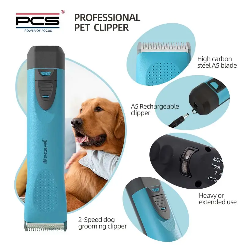Cordless Sky Blue Dog Grooming Máquina A5 Profissional Pet Cabelo Clipper Recarregável pet dog clipper