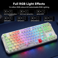 DarkBeacon Flux 87 AI Smart Software Wired TKL 87 Keys Mechanical RGB Backlit Magnetic Switch Gaming Keyboard Gasket 8000Hz