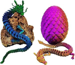 Dragón Articulado Impreso en 3D - Juguete Flexible con Diseño de Dragón, Impresión 3D en Morado e Iridiscente Azul, Decoración Genial para Escritorio y Regalo Único - Product Image 5