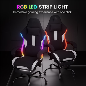 Chaise de jeu à faible coût pour fournisseurs, chaise PC OEM avec repose-pieds massant, RGB inclinable pour adolescents et salles de jeu - Product Image 6