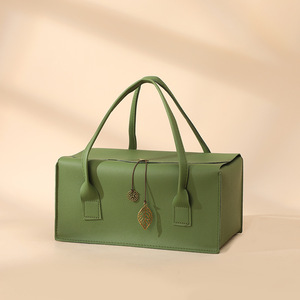 <span class=keywords><strong>2025</strong></span> nóng bán tái sử dụng cao cấp bao bì Hộp Quà Tặng Hai Gói cầm tay hộp rỗng cho rượu vang mỹ phẩm trà PU da bao bì hộp - Product Image 4