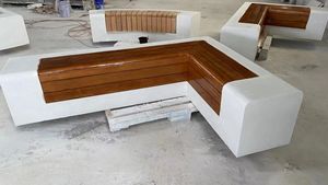GRC Fiberglas Çimento Takviyeli Beton Masa Oturma Bankı Kampüs Ticari Cadde Modern Peyzaj İçin - Product Image 2