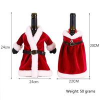 Décoration de bouteille de vin de Noël : tenue de Père Noël pour bouteille de vin