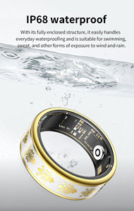 Bague intelligente en acier inoxydable de qualité supérieure, moniteur de fréquence cardiaque et d'oxygène sanguin avec contrôle gestuel - Product Image 2