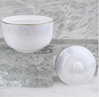 Bol en céramique blanc de haute qualité, nouveau style chinois, pour ragoût de nid d'oiseau, avec couvercle, pour soupe chauffante, ou pour concombre de mer