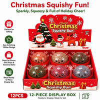 Juguetes de Peluche Suaves con Forma de Bollos Grandes de Navidad con Purpurina y Maltosa, 8.5 cm, para Niños y Adultos